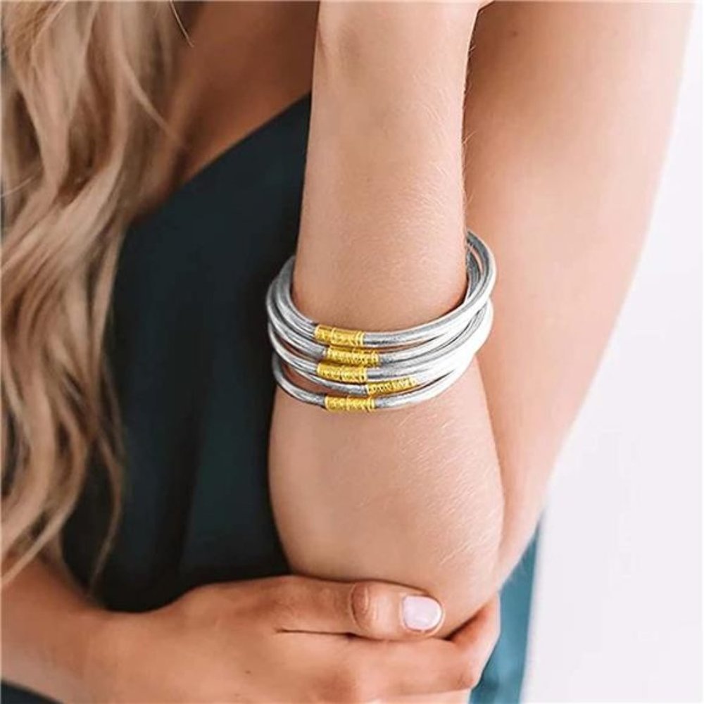 Glitter Jelly Bracelets Set